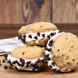 Easy Chocolate Chip Ice-cream sandwiches